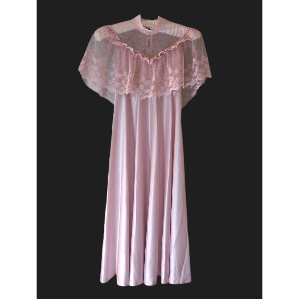 Y2K Girls Barbie Pink Formal Dress, Size 6, Lace,4 Button- Zip